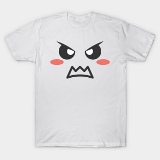 CUTE CROSS KAWAII FACE ANIME KAOMOJI EMOTICON CARTOON T-Shirt